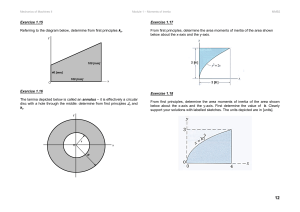 Mechanics of Machines II: Moments of Inertia Exercises