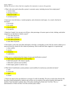 Sociology Midterm 2 Practice Exam