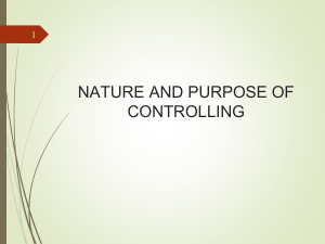 Nature and Purpose of Controlling in Management