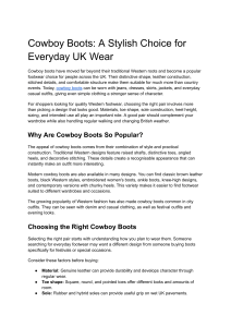 Cowboy Boots: Stylish Everyday Wear for UK