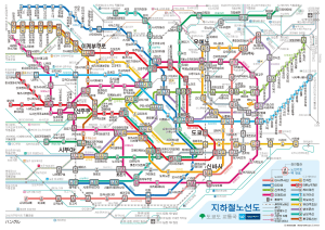 Tokyo Metro Subway Map (2018) - Korean Edition