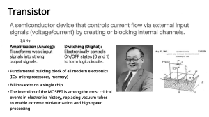Transistor: Amplification & Switching in Electronics