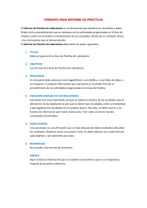 Formato Informe de Pr&aacute;cticas Laboratorio