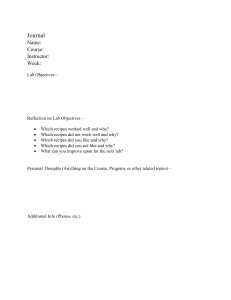 Journal Template Lab