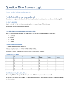 Boolean Logic Question 29 Solution