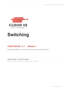 CCNA 200-301 Module 1 Switching Workbook