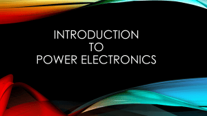Introduction to Power Electronics