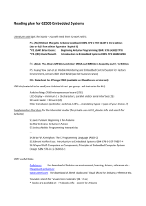 Reading Plan for 62505 Embedded Systems Course