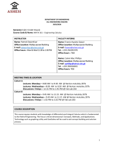 MATH 161 Engineering Calculus Syllabus Ashesi University