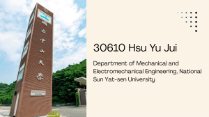Personal Statement for Mechanical Engineering at National Sun Yat-sen University