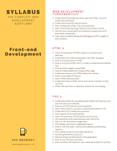 2.1 Web Dev Syllabus