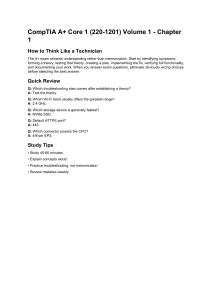 CompTIA A+ Core 1 Chapter 1: How to Think Like a Technician