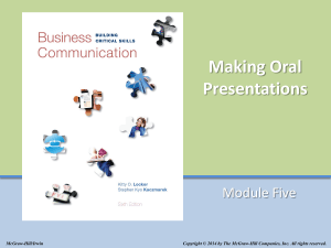 Making Oral Presentations: Business Communication Textbook
