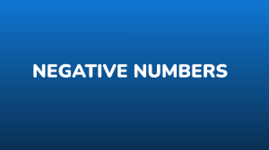 Negative Numbers Lesson: Learn, Compare, and Solve
