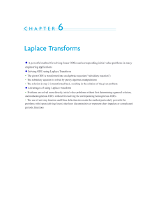 Trasformate di Laplace: Risolvere ODE