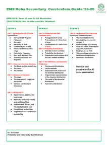 EMS Doha AS Statistics Curriculum Guide 24-25