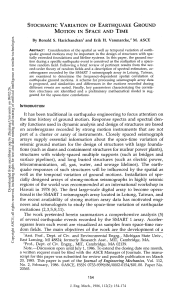 Stochastic Variation of Earthquake Ground Motion in Space and Time