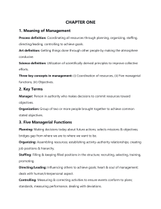Management Fundamentals: Textbook Chapter 1