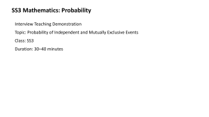SS3 Mathematics: Probability Lesson Plan