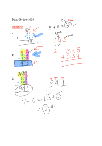 Elementary Math Addition Worksheet
