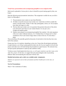 Visual Essay & Pamphlet Assignment Instructions