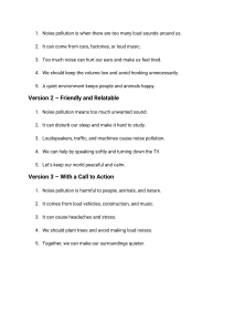 Understanding Noise Pollution: Simple Explanations