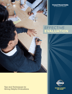 Effective Evaluation: Tips for Helpful Feedback in Toastmasters