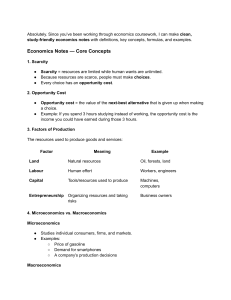 Economics Notes: Core Concepts Study Guide
