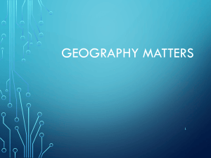Geography Matters: Introduction to Human Geography