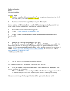 Evidence Audit: Evaluating AI on ADHD