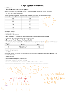 Logic System Homework: Counter & Parity Checker