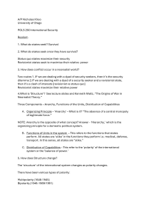 Realism in International Security: POLS 250 Lecture Notes