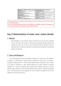 Lab Report: CO₂ Molar Mass Determination