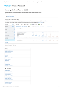 FactSet Telecom Industry Metrics Definitions