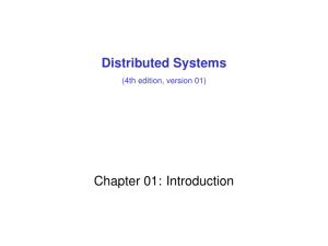Distributed Systems Chapter 1: Introduction (4th Ed)