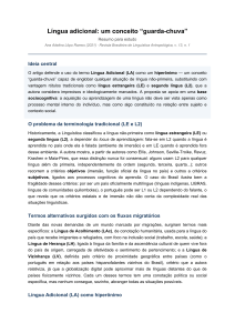 L&iacute;ngua Adicional: Um Conceito 'Guarda-Chuva' em Lingu&iacute;stica