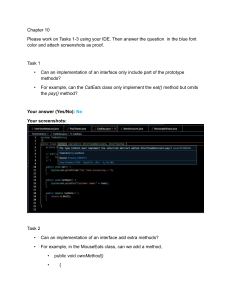 Chapter 10: Java Interfaces - Implementation Rules