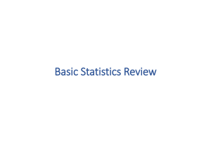 Basic Statistics Review: Key Concepts and Methods