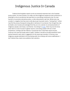 Indigenous Justice in Canada: Gladue Reports