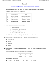 IGCSE Chemistry Paper 1: Properties of Metals Practice Questions