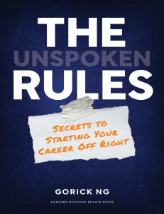 The Unspoken Rules: Career Secrets for Early Professionals