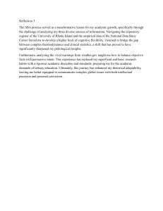 Academic Reflection: SBA Process and Cognitive Growth