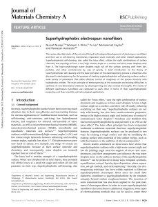 Superhydrophobic Electrospun Nanofibers Review