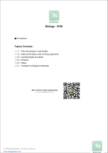 A-Level Biology 9700 Practice Test