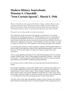 Churchill Iron Curtain Speech