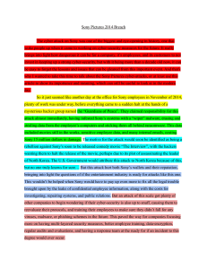 Sony Pictures 2014 Cyber Attack: Key Lessons