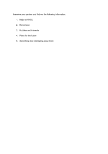 Interview Your Partner Worksheet: NYCU Student Activity