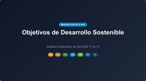 An&aacute;lisis de los ODS 11 al 17