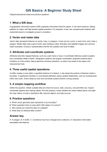 GIS Basics: Beginner Study Sheet