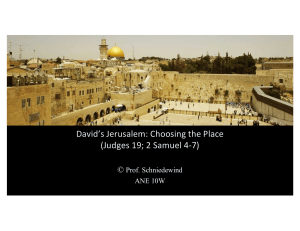 David's Jerusalem: Biblical & Archaeological Analysis